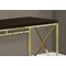 Monarch Specialties Computer Desk, Home Office, Laptop, Work, Metal, Laminate, Brown, Gold, Contemporary, Modern I 7201 - alternate 5